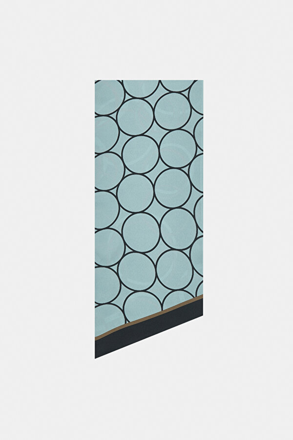 GEOMETRİK DESENLİ İPEK FULAR 2