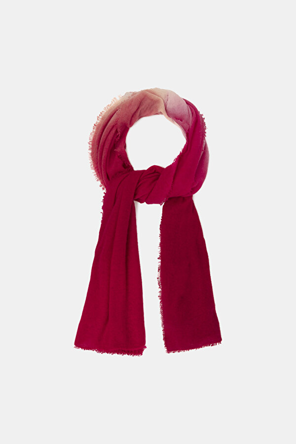 ECRU DEGRADE DESIGN CASHMERE SHAWL