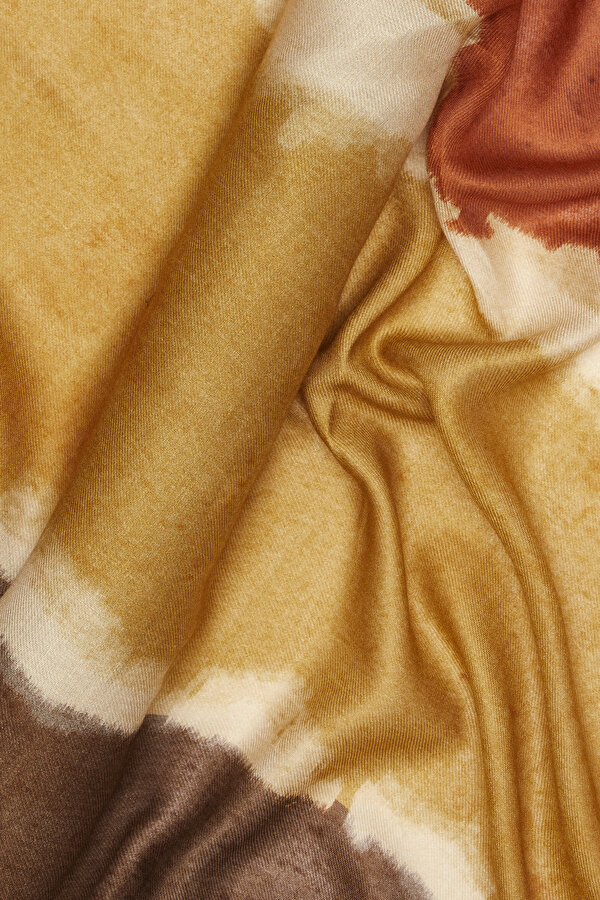 BROWN DESIGN FILLED MODAL SHAWL 2