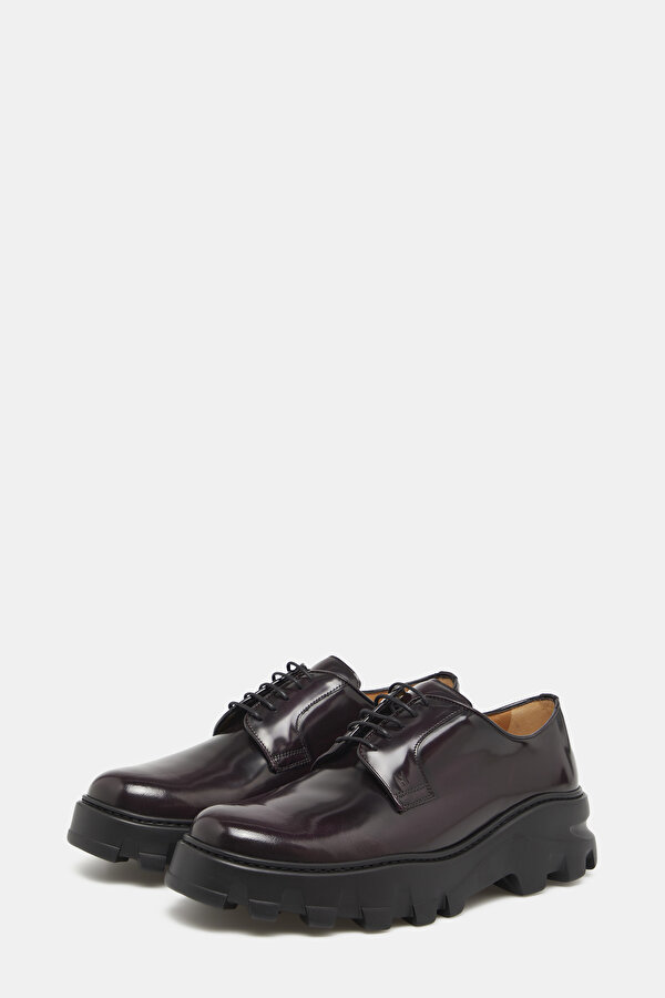 MAROON LEATHER SHOE 2
