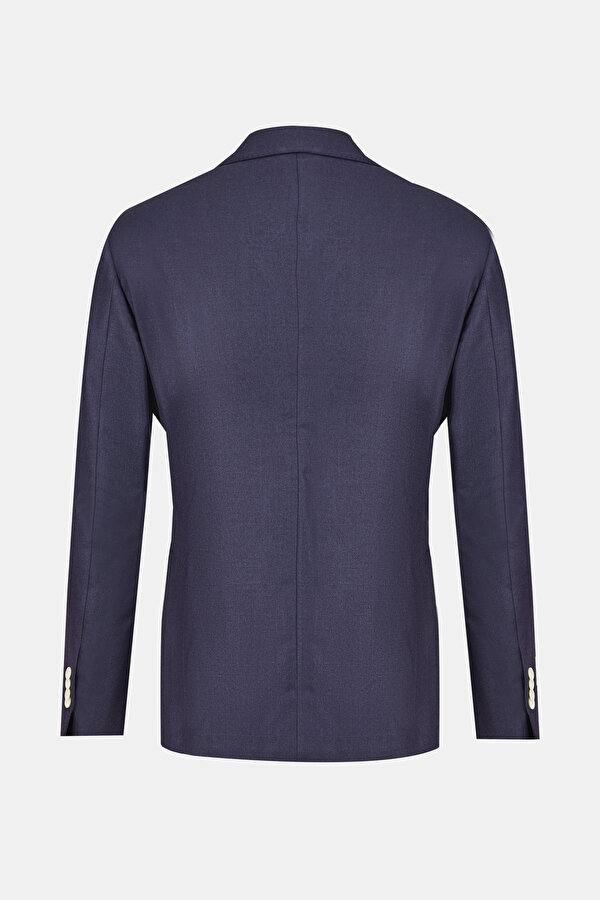 NAVY BLUE SURPLICE NECKLINE (CROSS-OVER NECKLINE) JACKET 2