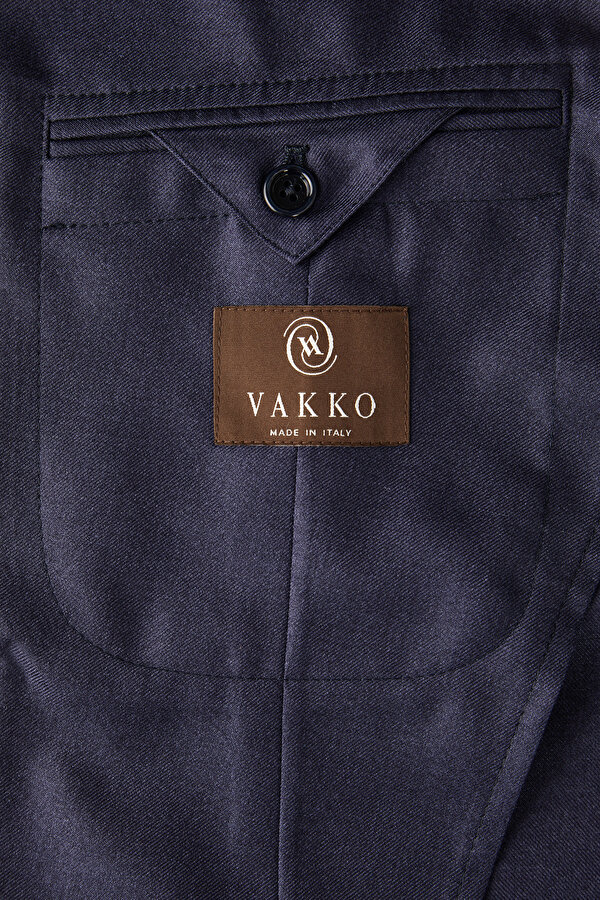 NAVY BLUE SURPLICE NECKLINE (CROSS-OVER NECKLINE) JACKET 6