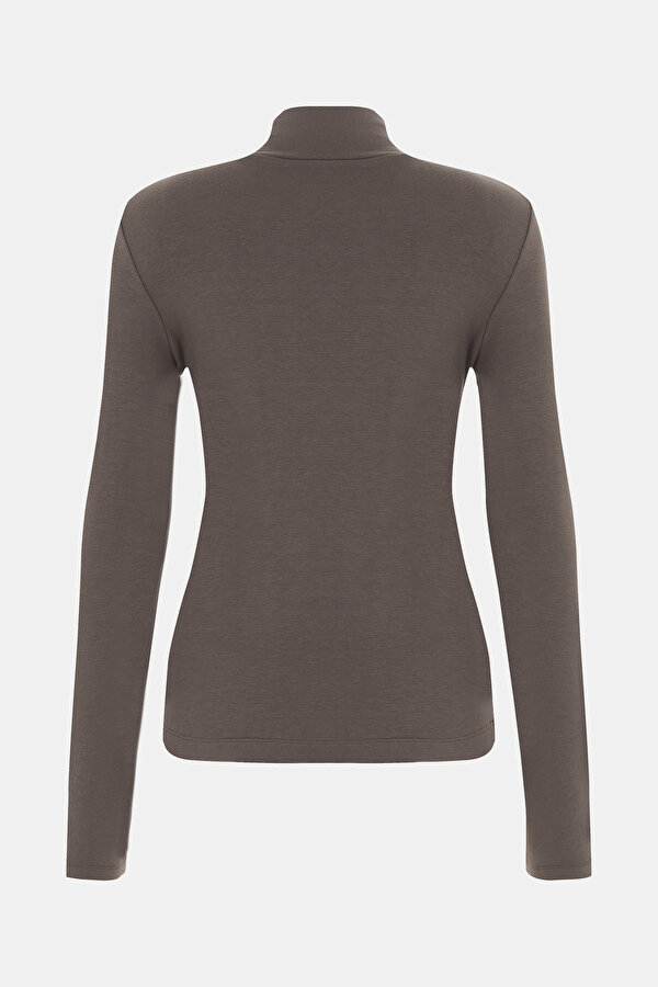UPRIGHT COLLAR LONG SLEEVE TSHIRT 6