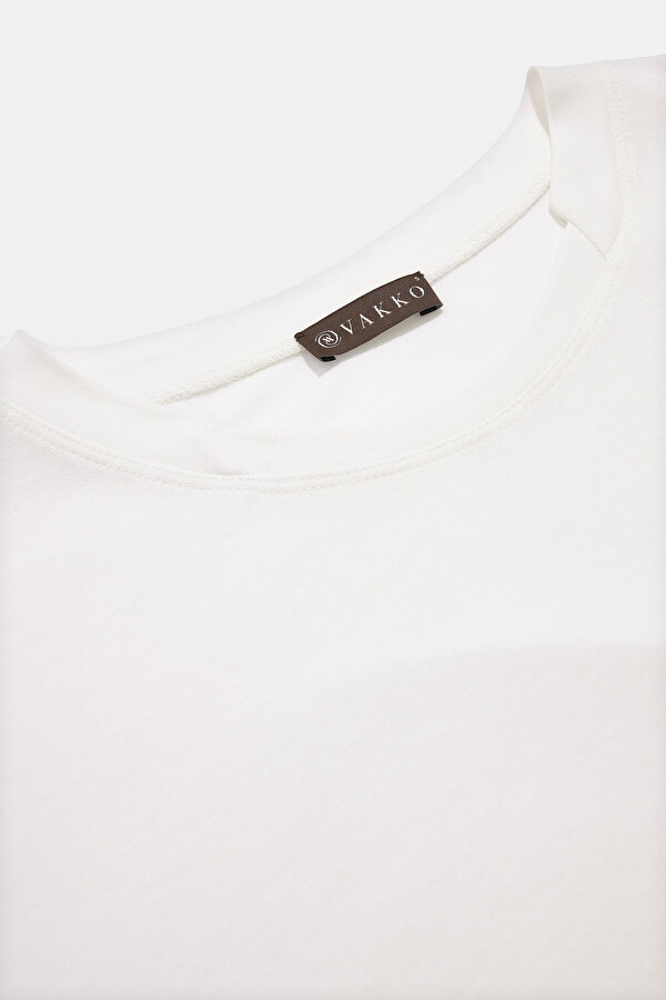 ECRU BASIC / ROUND NECKLINE SHORT SLEEVE TSHIRT 6