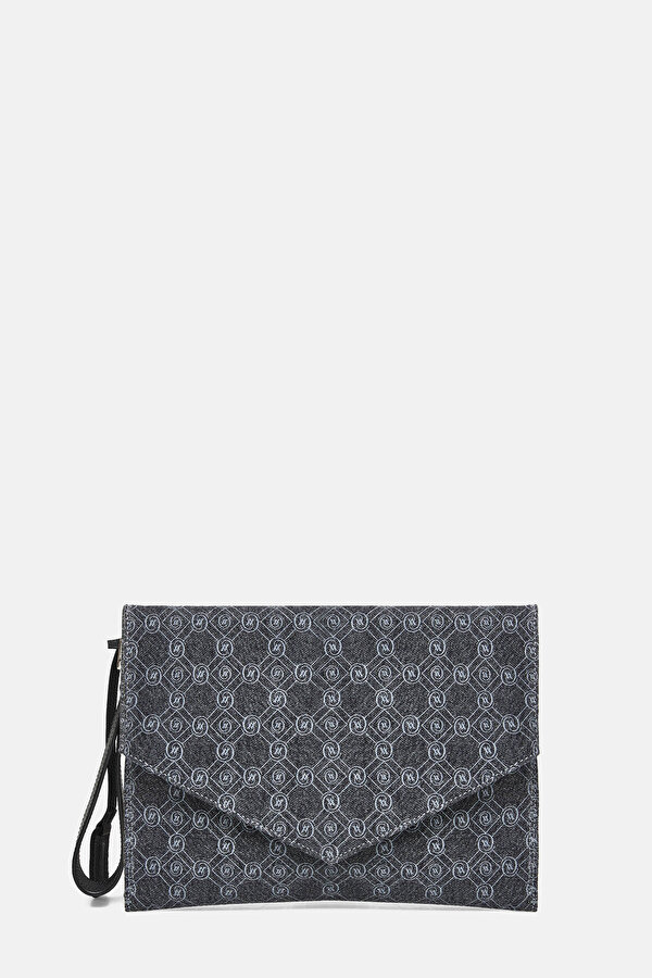 GRI MONOGRAM ÇANTA
