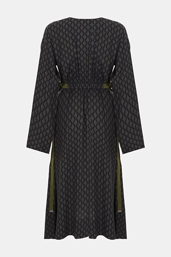 MULTICOLOR LONG SLEEVE MİDİ DRESS 2