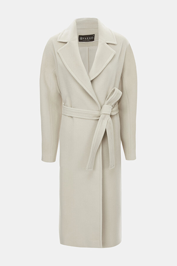BEIGE WOOL SHORT REEFER JACKET