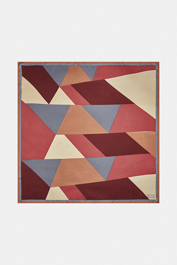 DAMSON GEOMETRIC DESIGN TWILL SCARF