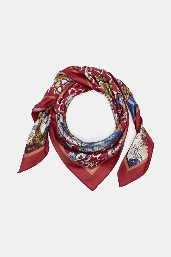 PINK OBJECT DESIGN TWILL SCARF 2