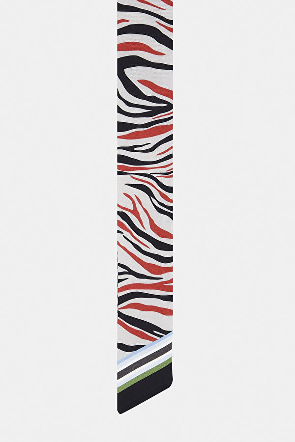 SIYAH ANIMAL FIGÜRLÜ TWILL FULAR 2