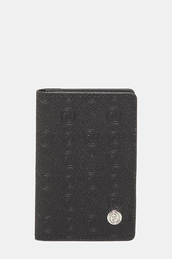 BLACK MONOGRAM WALLET