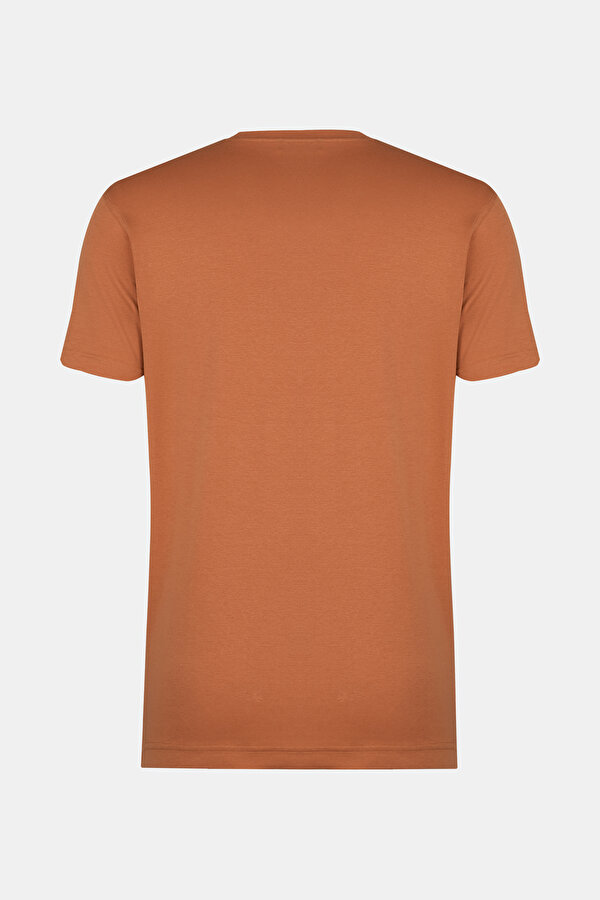 TURUNCU O YAKA KISA KOLLU T-SHIRT 2