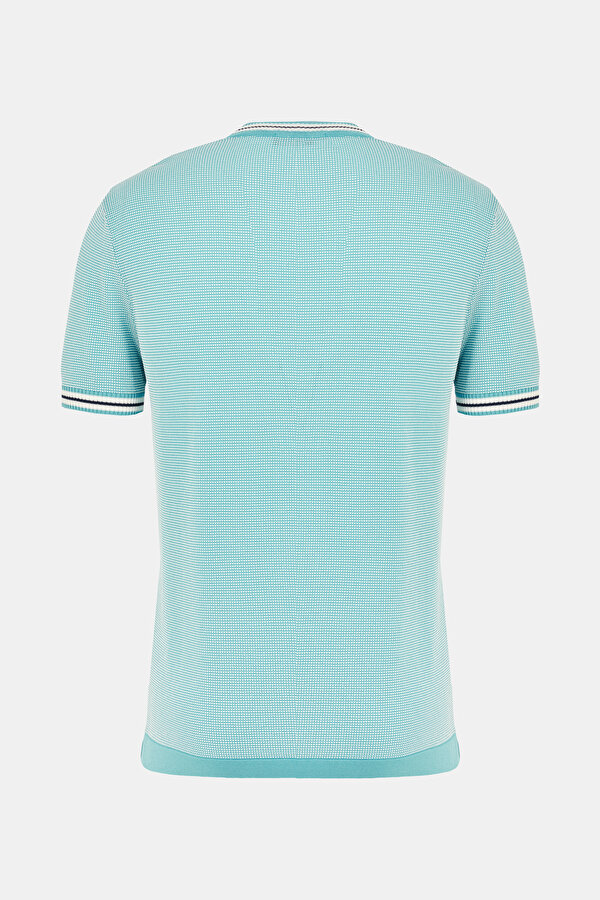 BLUE BASIC / ROUND NECKLINE TRICOT JERSEY 2