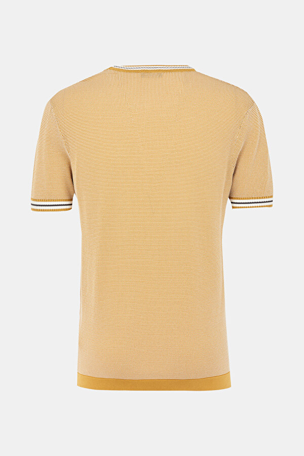 DARK YELLOW BASIC / ROUND NECKLINE TRICOT JERSEY 2