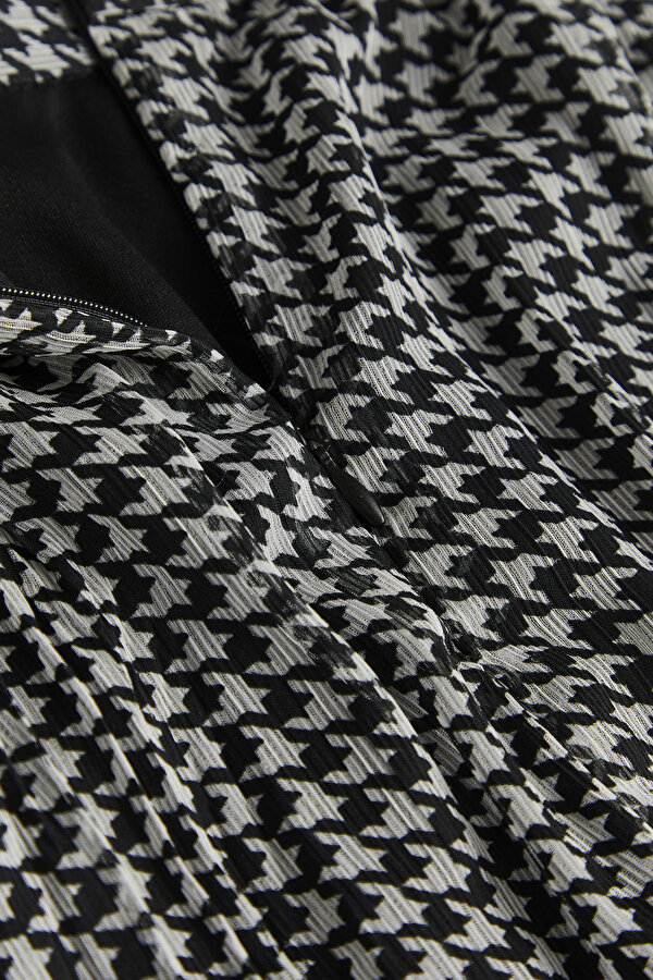 GREY PIED DE POULE MİDİ SKIRT 7