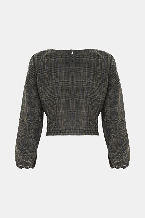BLACK BOAT NECK LONG SLEEVE BLOUSE 2