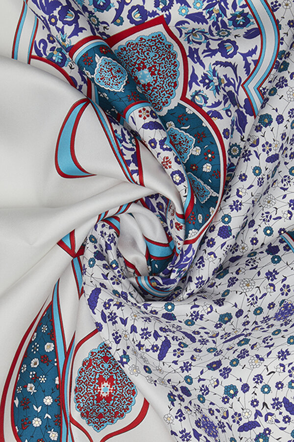 BLUE TWILL SHAWL 2