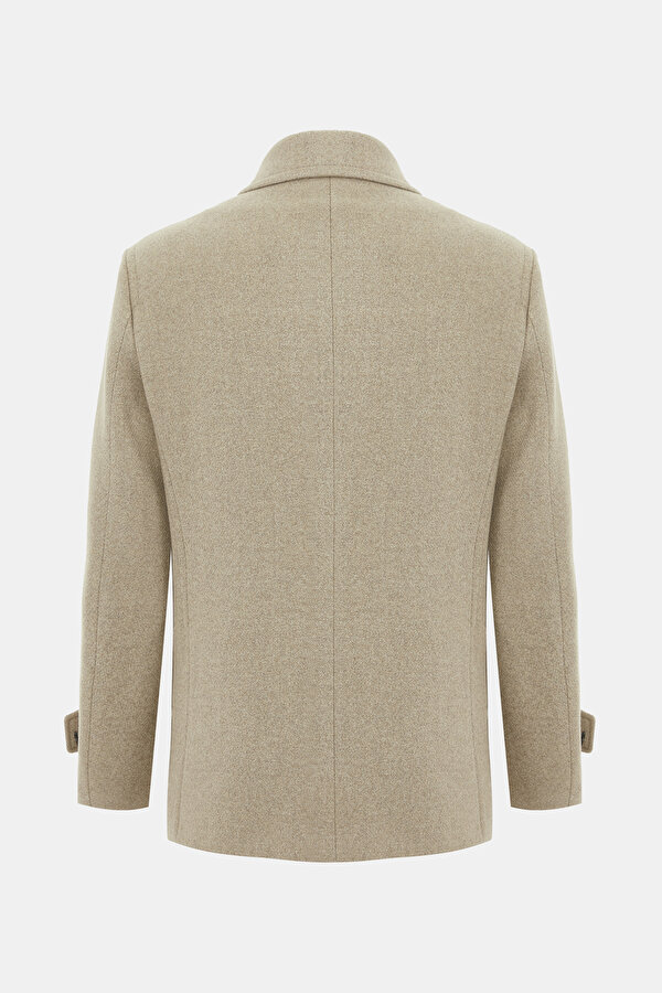 BEIGE WOOL/CASHMERE REEFER JACKET 6