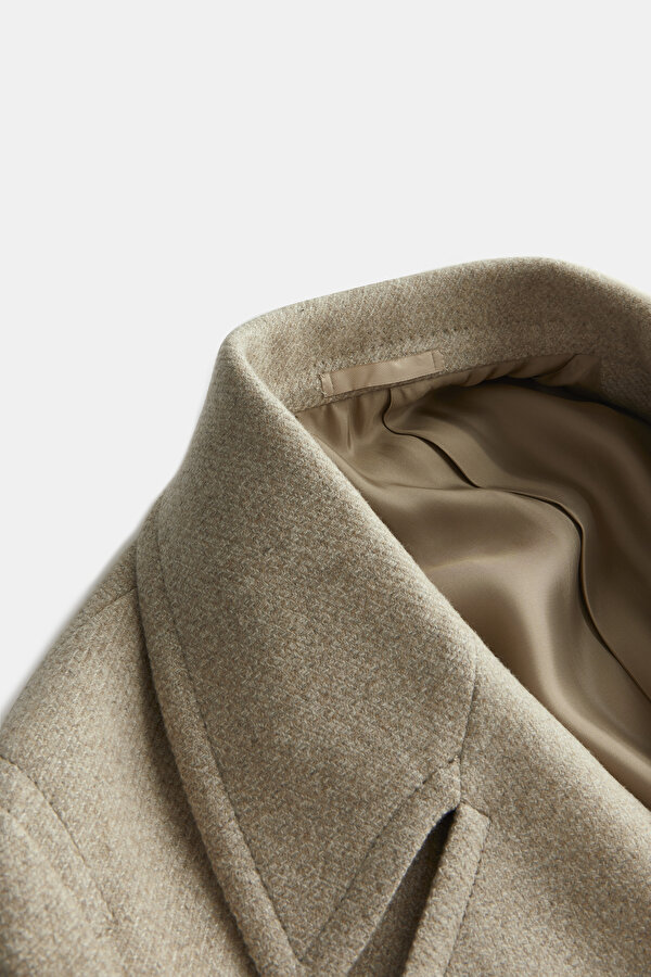 BEIGE WOOL/CASHMERE REEFER JACKET 7