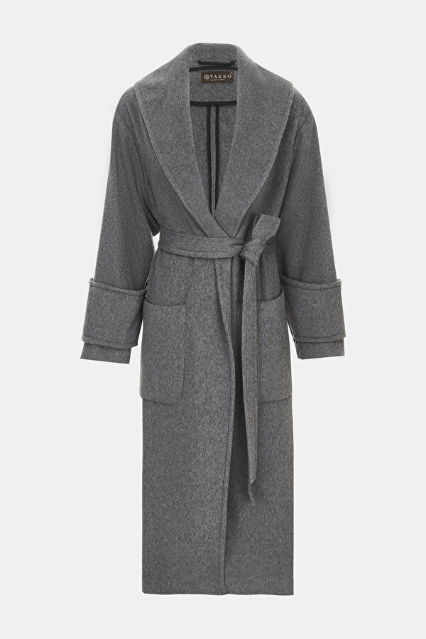 GREY CASHMERE OVERCOAT