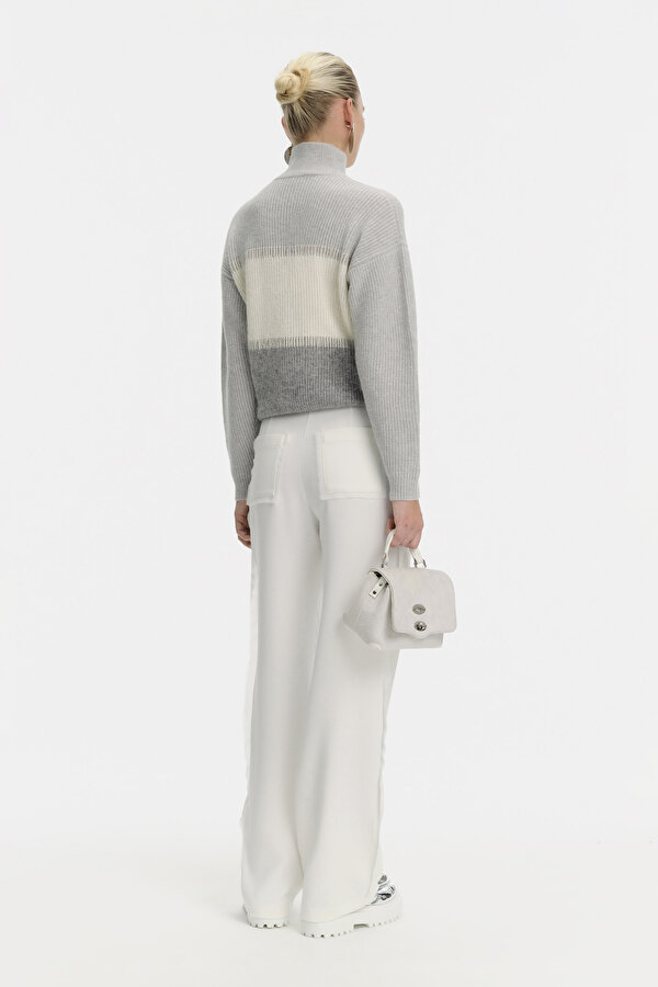 ECRU WIDE LEG TROUSERS 2