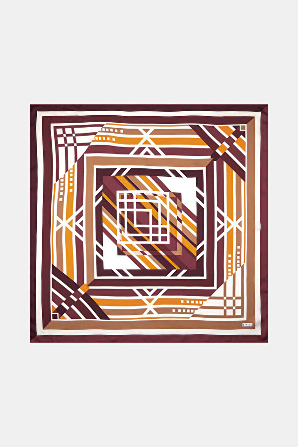 DAMSON GEOMETRIC DESIGN TWILL SCARF