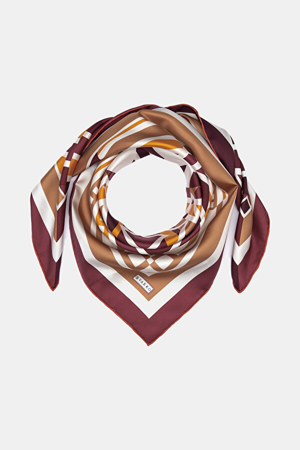 DAMSON GEOMETRIC DESIGN TWILL SCARF 2