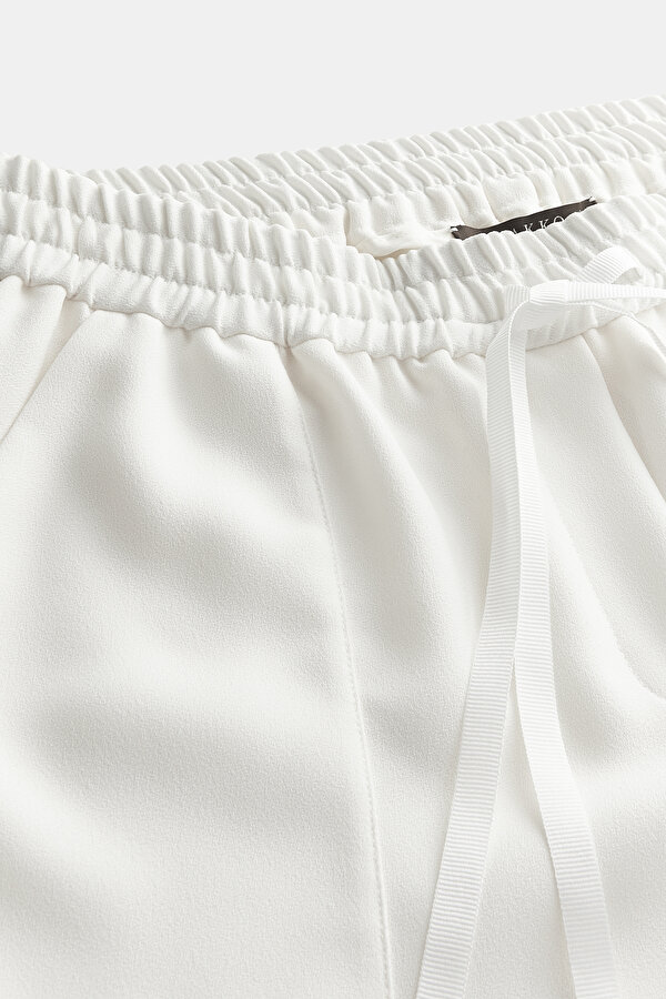 ECRU WIDE LEG TROUSERS 6
