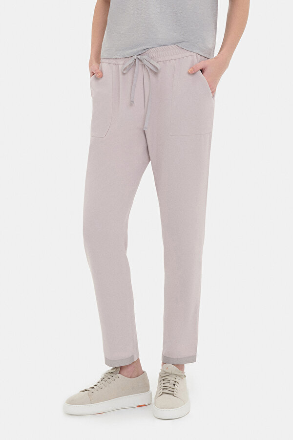 BEIGE WIDE LEG TROUSERS 2