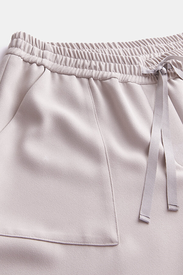 BEIGE WIDE LEG TROUSERS 7