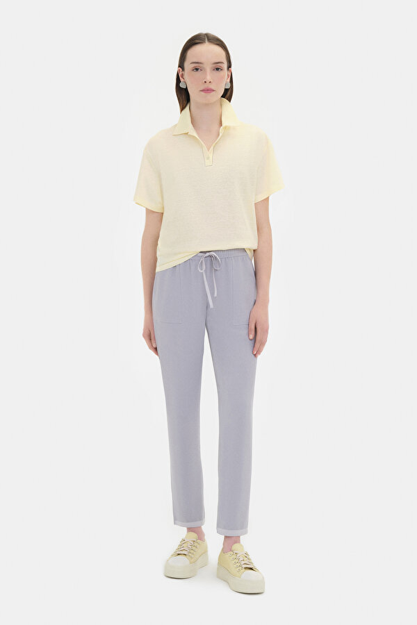 GREY WIDE LEG TROUSERS