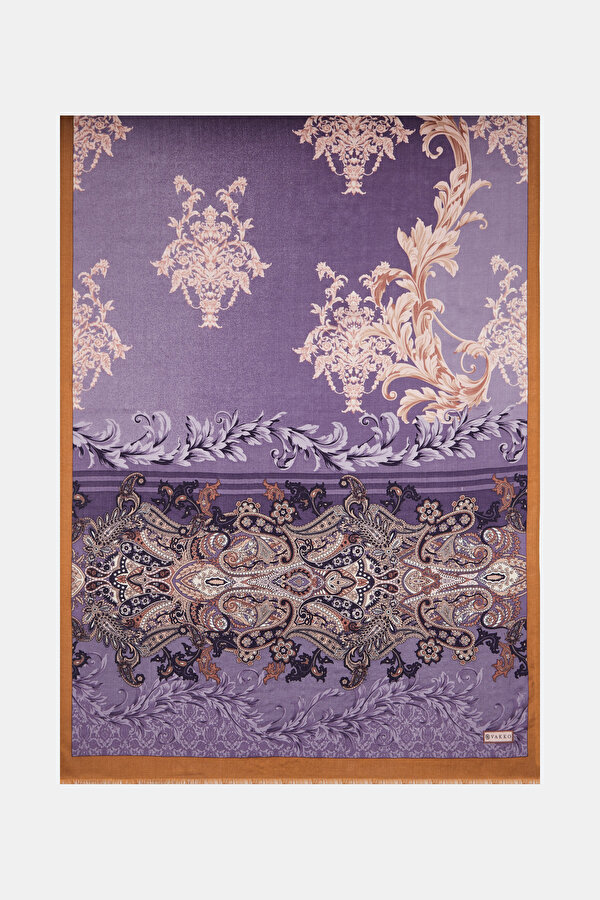 PURPLE VOILE SILK SHAWL
