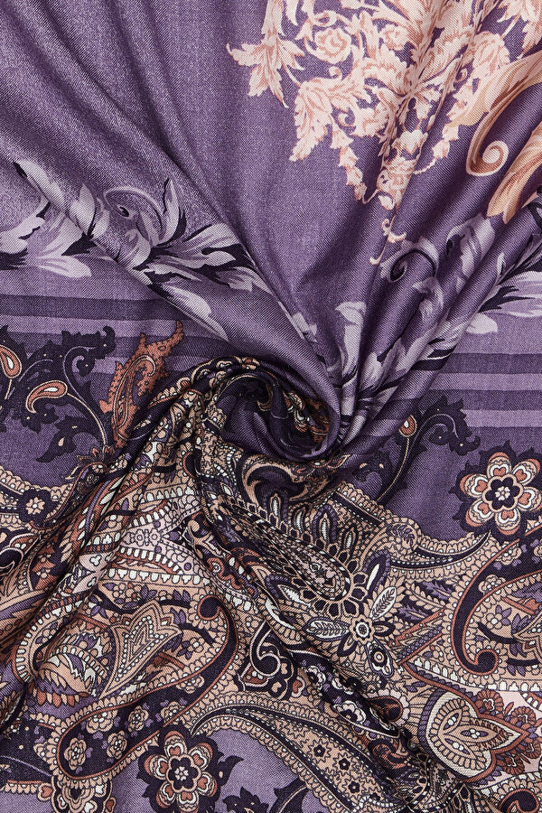 PURPLE VOILE SILK SHAWL 2
