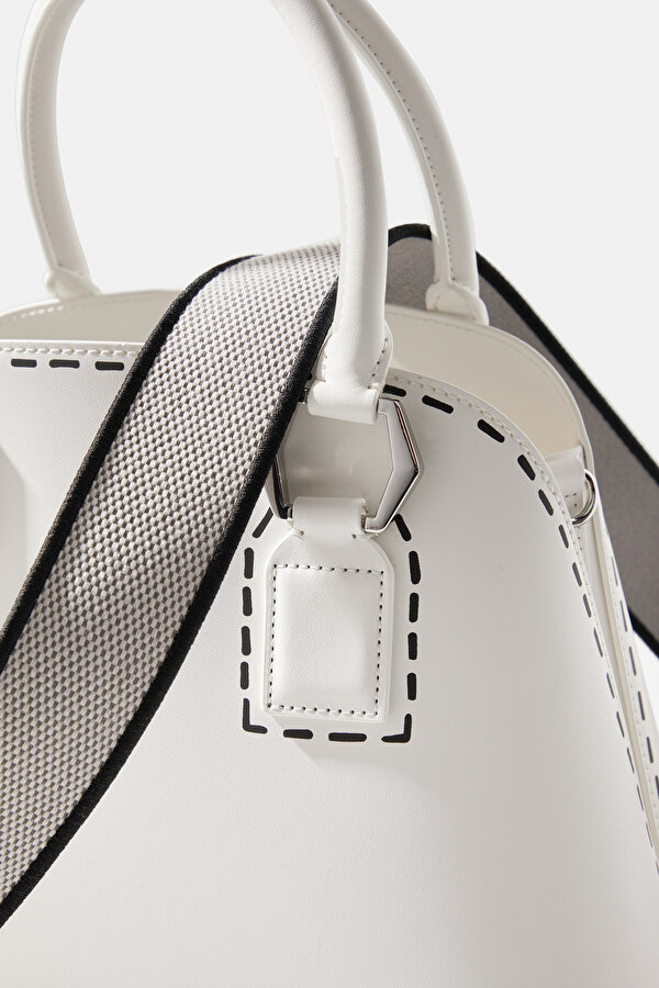 WHITE ECO LEATHER BAG 7