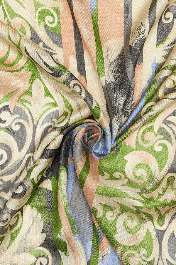 GREY VOILE SILK SHAWL 2