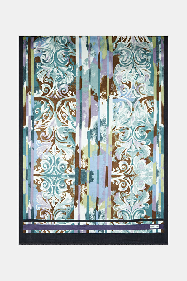 WATER GREEN VOILE SILK SHAWL