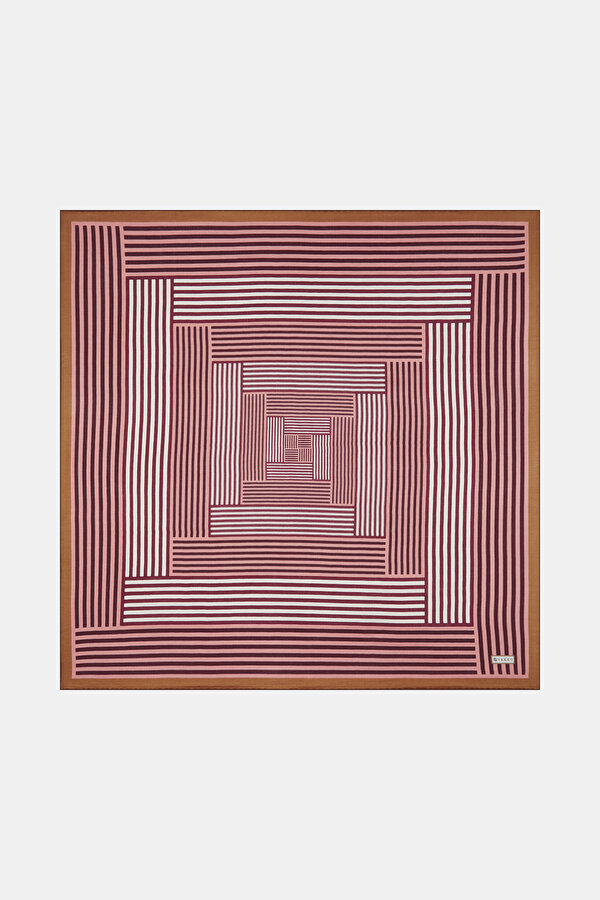 DAMSON GEOMETRIC DESIGN VOILE SILK GAVROŞ