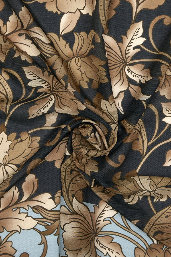 ANTHRACITE COTTON/SILK SHAWL 2