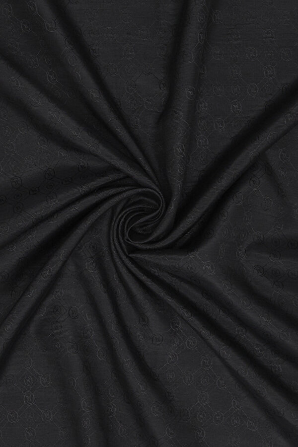 BLACK COTTON/SILK SHAWL 2