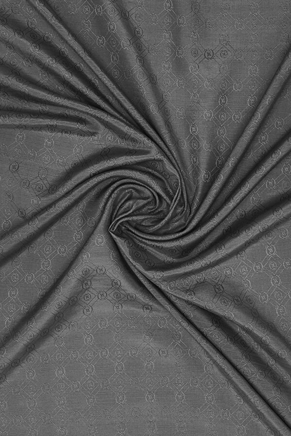 DARK GREY COTTON/SILK SHAWL 2