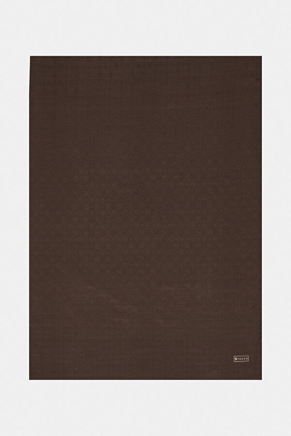 RED BROWN COTTON/SILK SHAWL