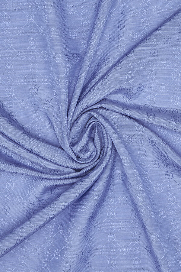 BLUE COTTON/SILK SHAWL 2