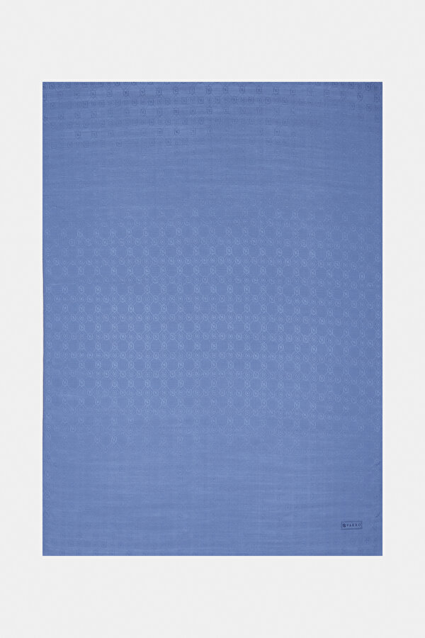 DARK BLUE COTTON/SILK SHAWL