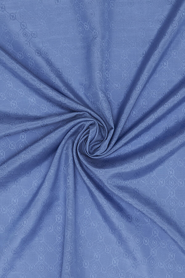 DARK BLUE COTTON/SILK SHAWL 2