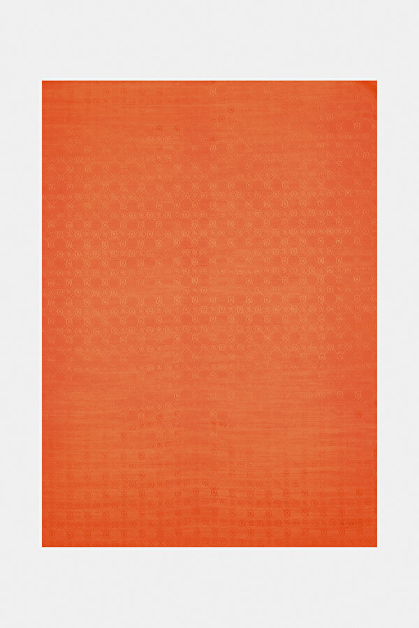 DARK ORANGE COTTON/SILK SHAWL