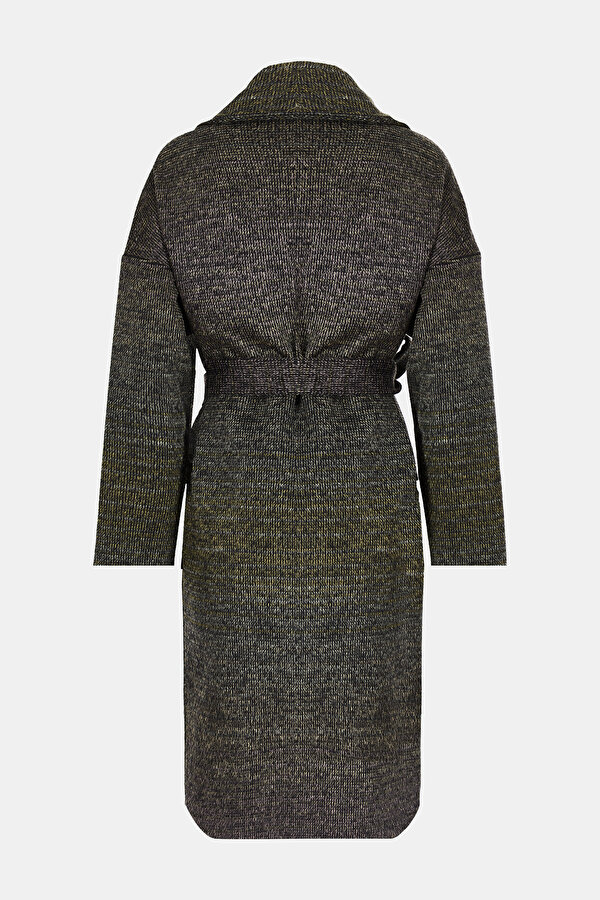 MULTICOLOR WOOL BELOW THE KNEE REEFER JACKET 2