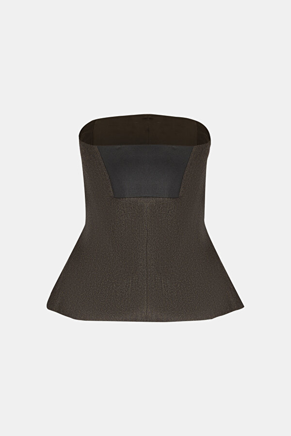 ANTHRACITE STRAPLESS BLOUSE 2