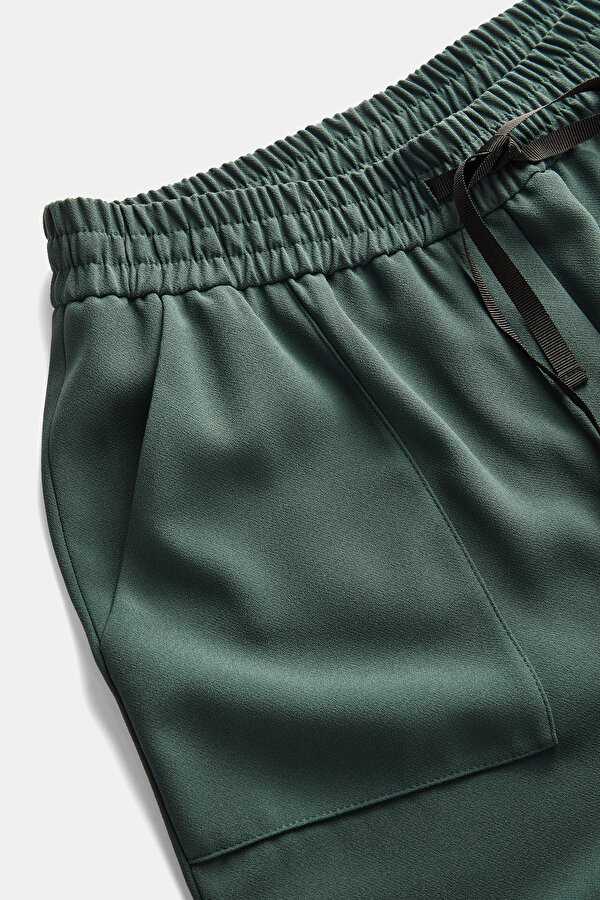OIL GREEN STRAIGHT CUT TROUSERS 7