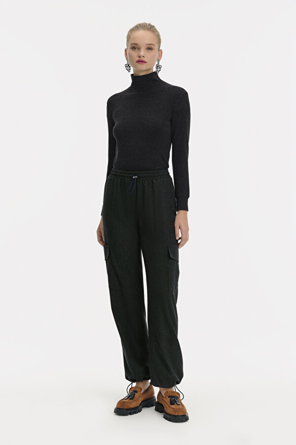 ANTHRACITE WIDE LEG TROUSERS