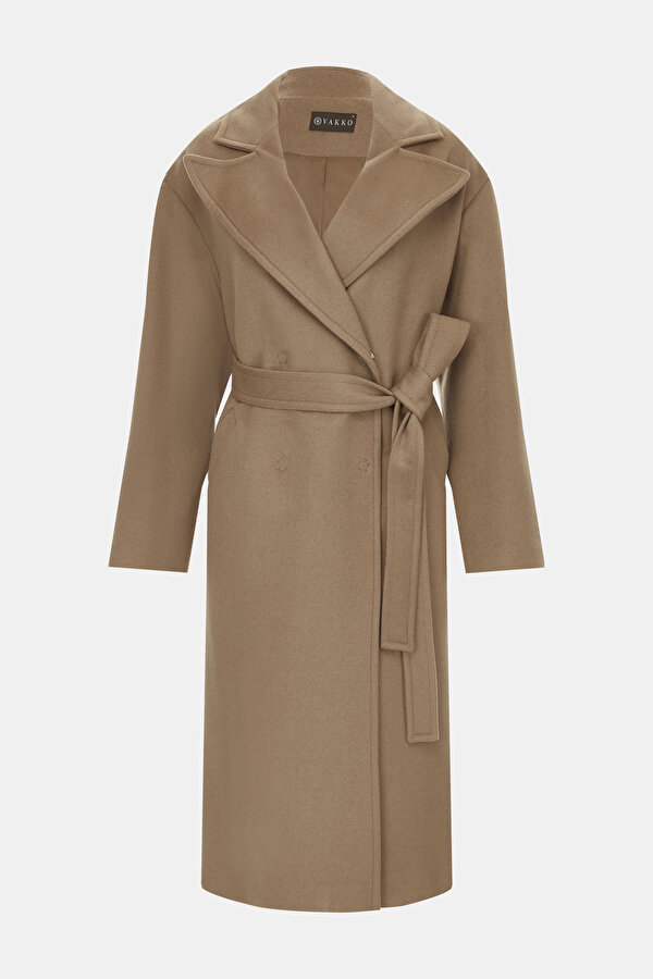 CAMEL WOOL/CASHMERE OVERCOAT